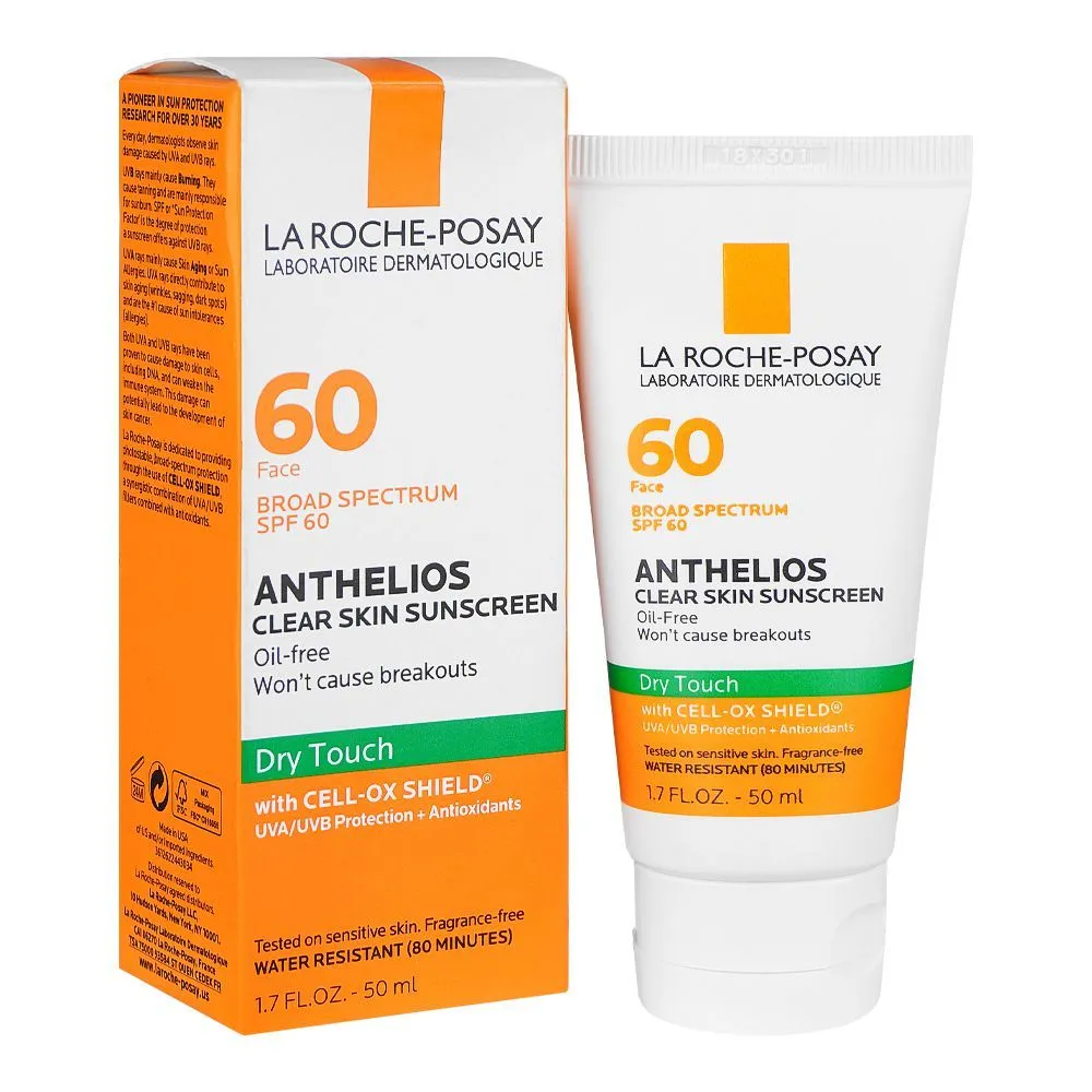 Authentic La Roche-Posay Anthelios Clear Skin Oil-Free Dry Touch Sunscreen SPF60 50ml