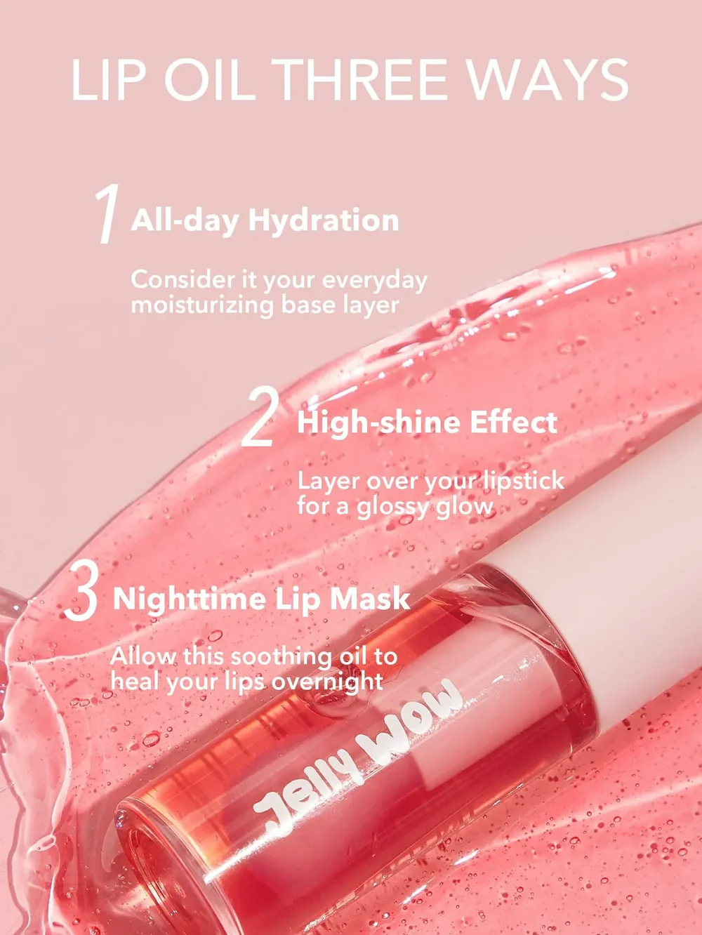 SHEGLAM Jelly Wow Hydrating Lip Oil Berry Involved gallery image