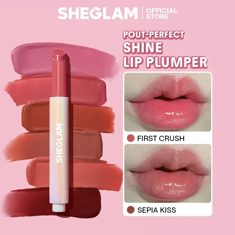 SHEGLAM Pout Perfect Shine Lip Plumper Hot Cocoa gallery image